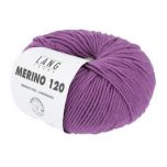 Lang Yarns Merino 120 (466) Helder Paars bij de Breiboerderij                            