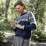 Breipakket MARIUS Sweater for Men - Sandnes Garn  - met patroon EN bij de Breiboerderij                            