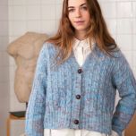 Breipakket River Cardigan - 2403-02 - Sandnes Garn Tynn Peer Gynt en Tynn Silk Mohair - met patroon (engels) bij de Breiboerderij                            