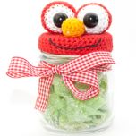 Haakpakketje Muppet Elmo cadeaupotje bij de Breiboerderij