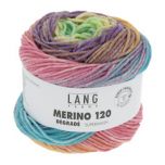 Lang Yarns Merino 120 Dégradé (01) Multicolour Pastel bij de Breiboerderij