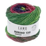 Lang Yarns Merino 120 Dégradé (08) Roze/Blauw/Groen bij de Breiboerderij