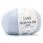 Lang Yarns Merino 200 Bébé (324) Zeer Lichtgrijs bij de Breiboerderij