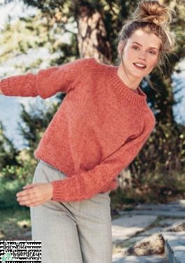 Gratis Breipatroon Raglan Sweater Sandnes Garn EN Online bij de Breiboerderij