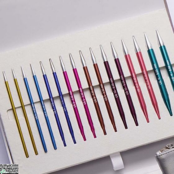 KnitPro verwisselbare rondbreinaaldenpunten, luxe set, Nl/33EZAva Metal, 3.50-8.00mm