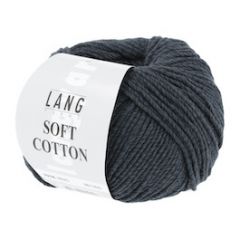 Lang Yarns Soft Cotton (25) Donkerblauw bij de Breiboerderij
