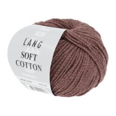 Lang Yarns Soft Cotton (64) Roodbruin bij de Breiboerderij