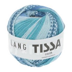 Lang Yarns Tissa Color (225) Blauw Stripe bij de Breiboerderij
