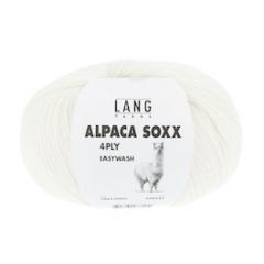 Lang Yarns Alpaca Soxx (02) Wit bij de Breiboerderij                            