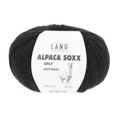 Lang Yarns Alpaca Soxx (04) Zwart bij de Breiboerderij