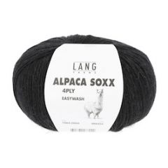 Lang Yarns Alpaca Soxx (04) Zwart bij de Breiboerderij                            