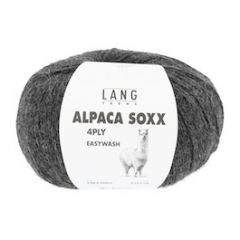 Lang Yarns Alpaca Soxx (05) Donkergrijs gemeleerd bij de Breiboerderij                            