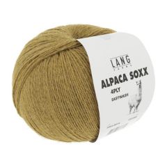 Lang Yarns Alpaca Soxx 4 ply (14) mosterdgeel bij de Breiboerderij                            