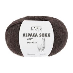 Lang Yarns Alpaca Soxx (68) Donkerbruin gemeleerd bij de Breiboerderij