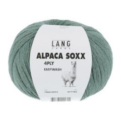 Lang Yarns Alpaca Soxx 4 ply (93) Vergrijsd Groen bij de Breiboerderij