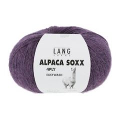 Lang Yarns Alpaca Soxx 4 ply (147) Diep Paars bij de Breiboerderij