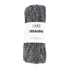  Lang Yarns Crealino (104) Zwart gemeleerd bij de Breiboerderij                           