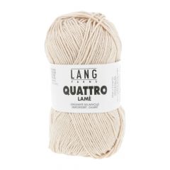Lang Yarns QUATTRO Lamé (13) Geel bij de Breiboerderij                              