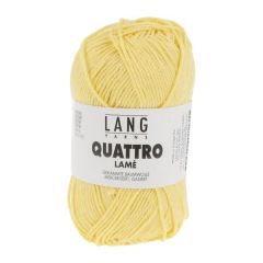  Lang Yarns QUATTRO Lamé (01) Wit bij de Breiboerderij                           