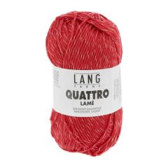  Lang Yarns QUATTRO Lamé (01) Wit bij de Breiboerderij                           