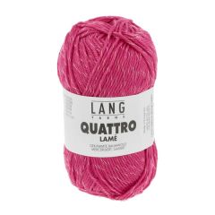  Lang Yarns QUATTRO Lamé (01) Wit bij de Breiboerderij                           