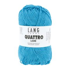  Lang Yarns QUATTRO Lamé (01) Wit bij de Breiboerderij                           