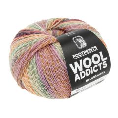  Wooladdicts FOOTPRINTS (15) Oranje / Lila / Groen                           