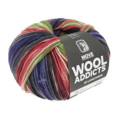 Wooladdicts MOVE by Lang Yarns (12) Paars / rood / groen