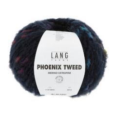 Lang Yarns PHOENIX TWEED (25) Blauw Marine bij de Breiboerderij                            