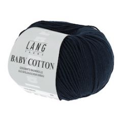 Lang Yarns Baby Cotton (25) Donkerblauw bij de Breiboerderij