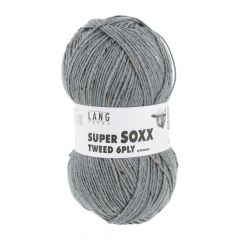 Lang Yarns Super SOXX Tweed 6 ply (24) Lichtgrijs (leverbaar half maart '26)