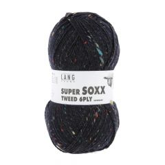 Lang Yarns Super SOXX Tweed 6 ply (25) Marine (leverbaar half maart '26)