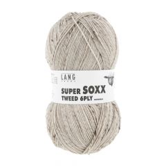 Lang Yarns Super SOXX Tweed 6 ply (26) Steen (leverbaar half maart '26)