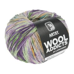 Wooladdicts by Lang Yarns ARTSY (09) Paars / Groen / Oranje / Blauw                            