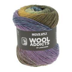   
Wooladdicts by Lang Yarns MOVE 6ply (03) Blauw / Paars / Groen  bij de Breiboerderij  
                          
                            