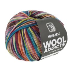 Wooladdicts by Lang Yarns MOVE 8 ply (03) Blauw / Geel bij de Breiboerderij                                