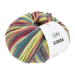 Lang Yarns LISBOA (07) Rood / Donkergroen / Blauw / Geel