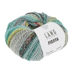 Lang Yarns FIESTA (04) Turkoois / Aqua / Grijs / Zalm                            