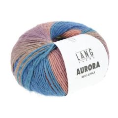 Lang Yarns AURORA (05) Blauw / Bruin / Geel / Roze                            