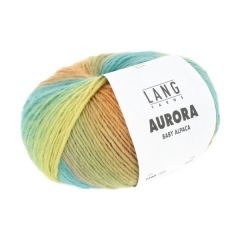 Lang Yarns AURORA (06) Groen / Pastel bij de Breiboerderij                            