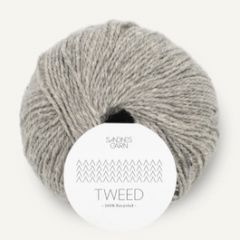  Sandnes Garn TWEED RECYCLED (1085) Licht Grijs bij de Breiboerderij                           