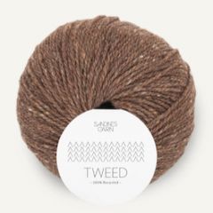 Sandnes Garn TWEED RECYCLED (3185) Bruin bij de Breiboerderij                            