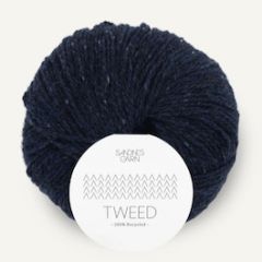   Sandnes Garn TWEED RECYCLED (5585) Marine Blauw bij de Breiboerderij                          