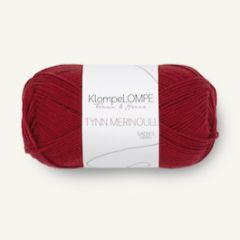 Sandnes Garn KlompeLOMPE Tynn Merinoull (4236) Diep Rood bij de Breiboerderij