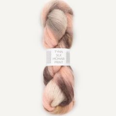 Sandnes Garn Tynn Silk Mohair PRINT (4700) Pink Berries bij de Breiboerderij                            