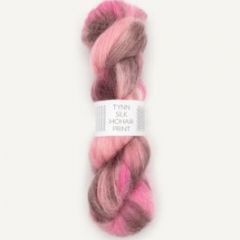 Sandnes Garn Tynn Silk Mohair PRINT (4700) Pink Berries bij de Breiboerderij                            