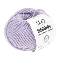 Lang Yarns Merino+ (45) Lila bij de Breiboerderij                               