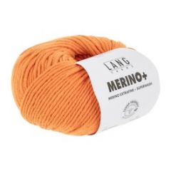 Lang Yarns Merino+ (144) Lime Oranje bij de Breiboerderij                            