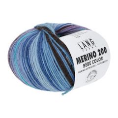 Lang Yarns Merino 200 Bébé Color (306) Blauw bij de Breiboerderij