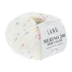 Lang Yarns Merino 200 Bébé Color (352) Ecru/Multicolor bij de Breiboerderij